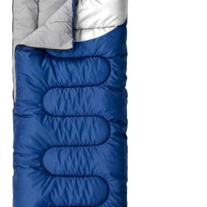 Camping Sleeping Bag, Warm Weather Sleeping Bag for 50-77℉, Backpacking Sleeping Bag for Adults Kids, Travel Blanket, Lightweight, Portable, Waterproof, Compact, Camping Essentials