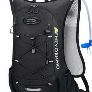 Lightweight Hydration Backpack, Running Backpack with 2L Water Bladder, Hydro Water Daypack for Cycling Hiking Rave for Men Women